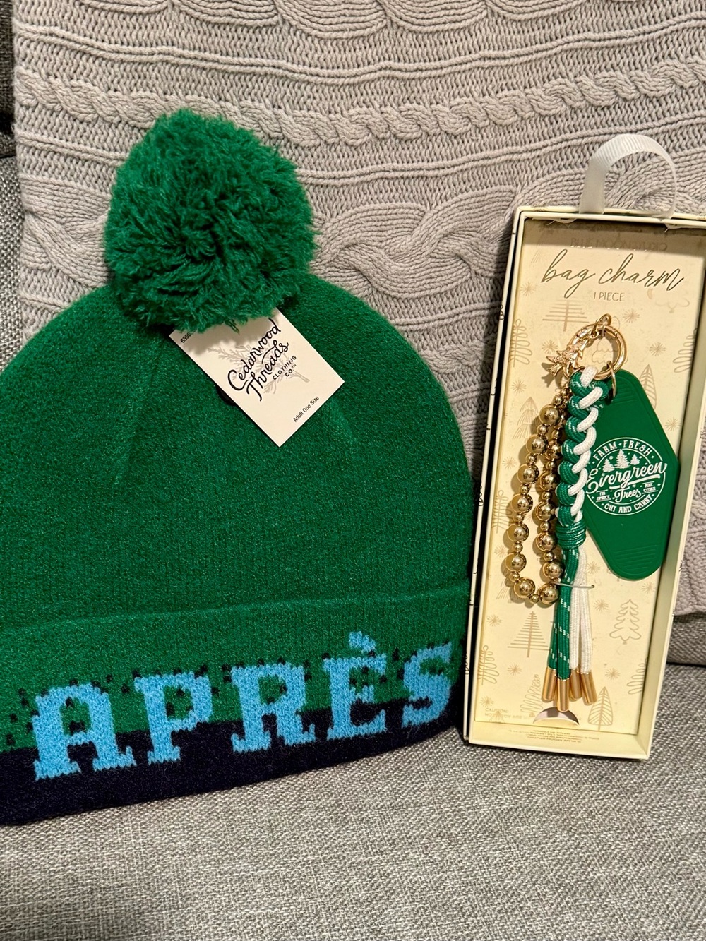 Winter Themed Hat and Bag Charm Set - NEW